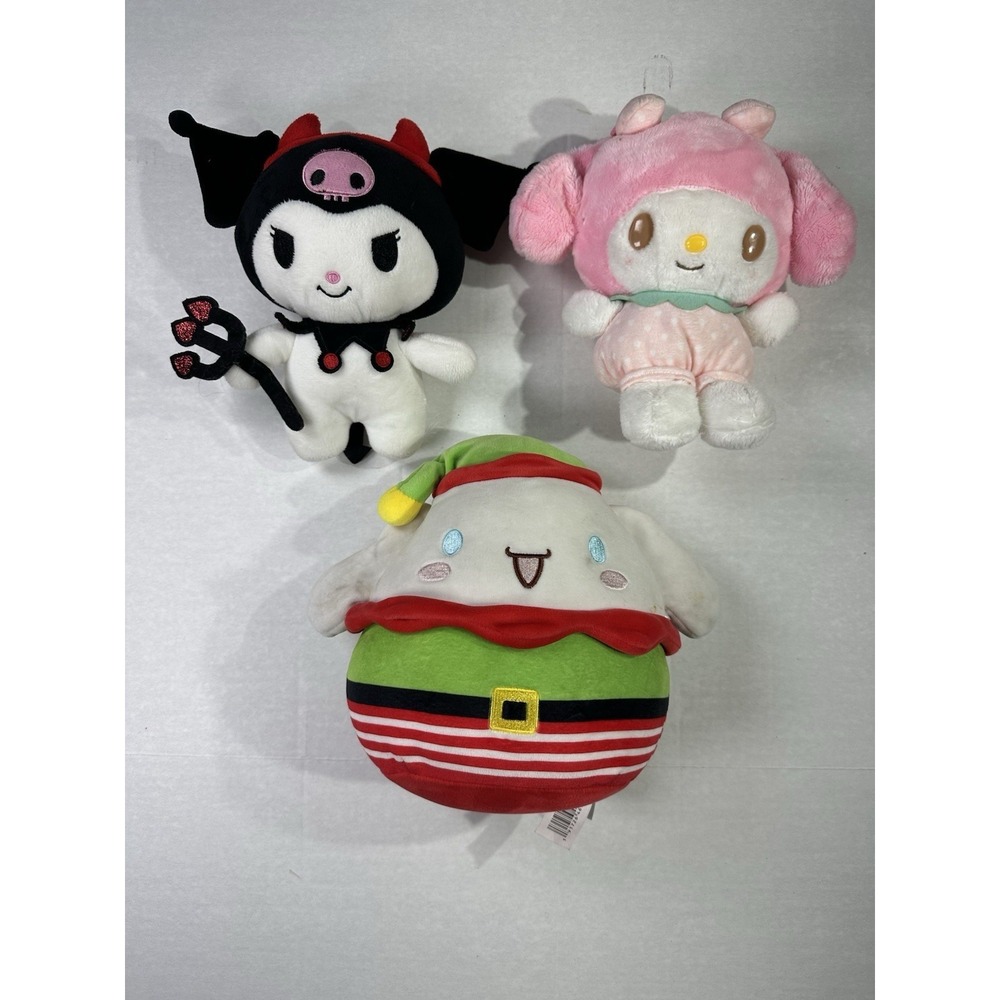 Sanrio Plush Lot Kuromi My Melody Cinnamoroll Squishmallows Holiday
